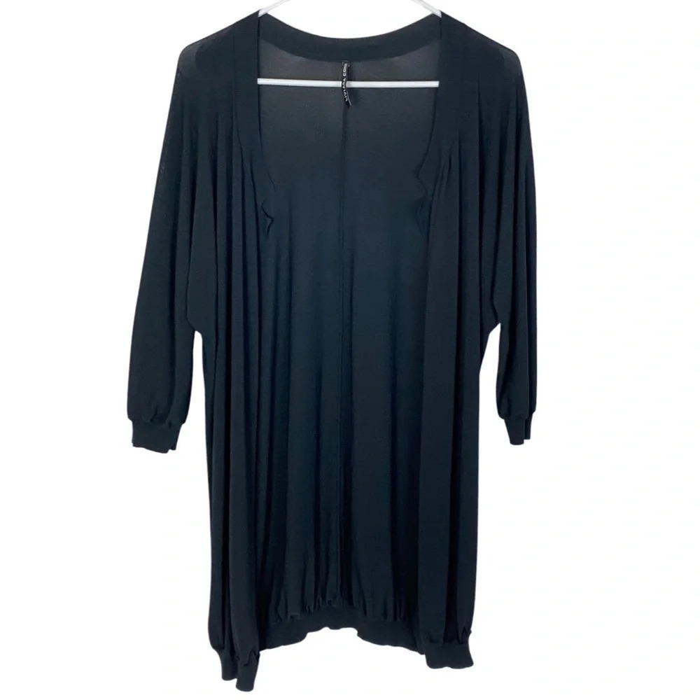 Liviana Conti Light Weight Cardigan Sweater Womens Small Black Made In Italy